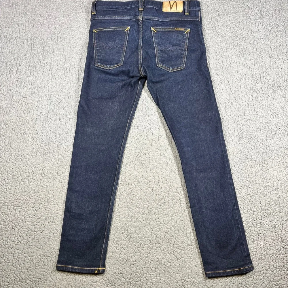 Nudie Jeans Lean Dean Dry True Selvage Slim Tapered Indigo Mens 30x31 (30x28)